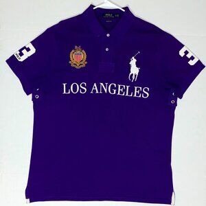 Polo Ralph Lauren Los Angeles Polo Shirt - Men’s Size XL Purple #3 Big Pony